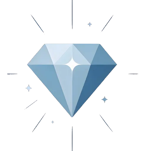 A shiny diamond to represent the Spark tier, our first tier of hospitality social media marketing